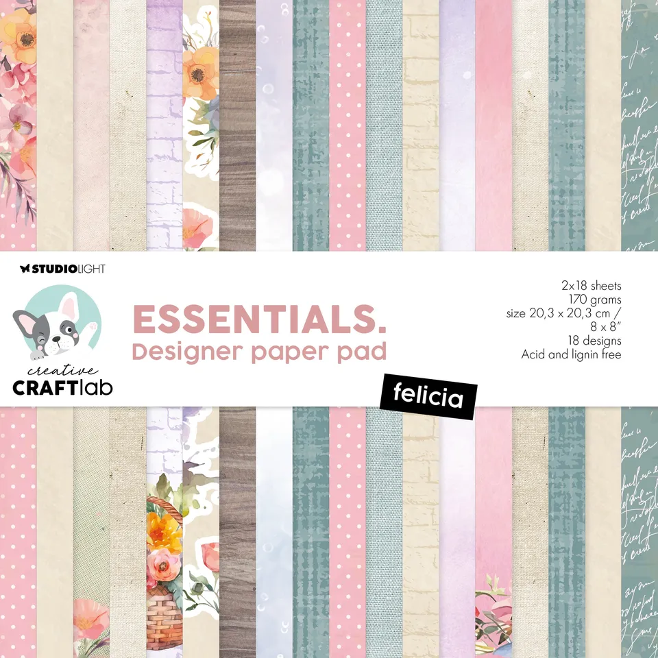 Creative Craftlab Essentials Felicia papirblokk blomst