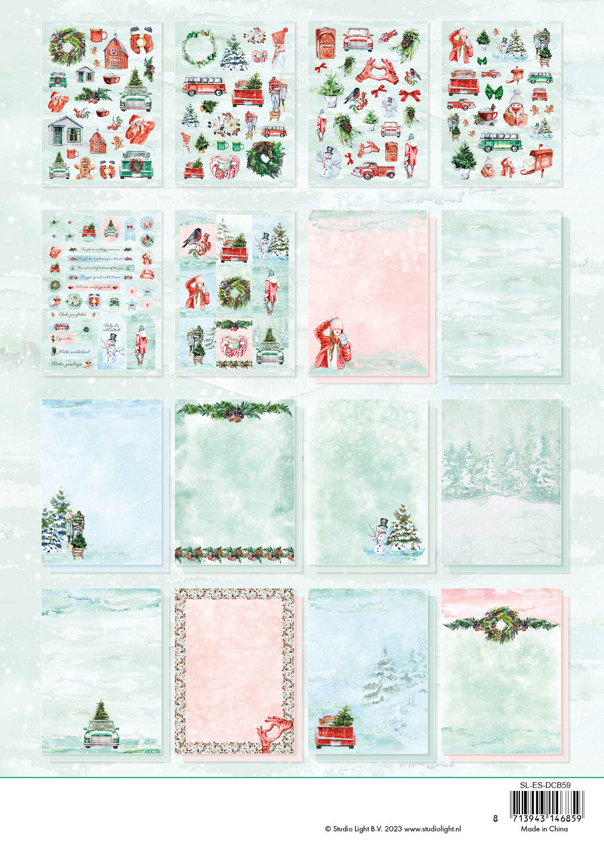 Studio Light Essentials Die-cut Paper Pad vinter papirblokk