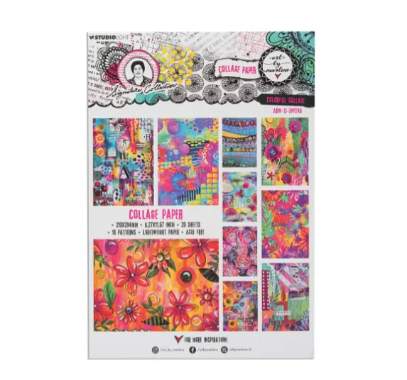 Aall and Create Art by Marlene Colorful Collage collagepapir fargerik