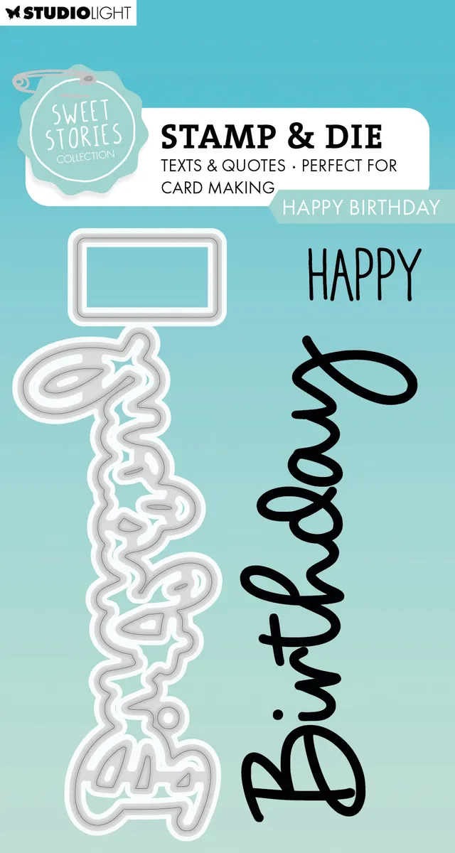 Studio Light Sweet Stories stempel + dies happy birthday