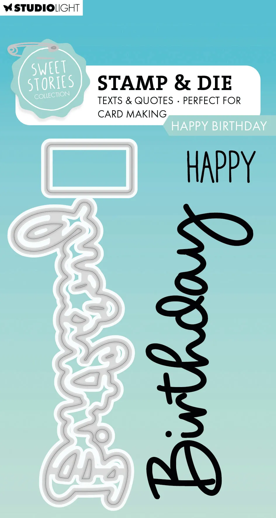 Studio Light Sweet Stories stempel + dies happy birthday