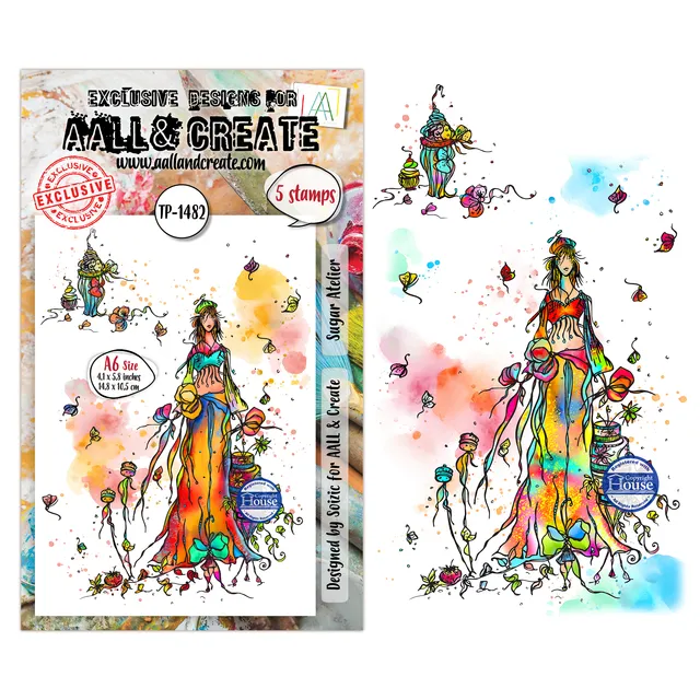 Aall & Create Sugar Atelier TP-1482 stempelsett A6