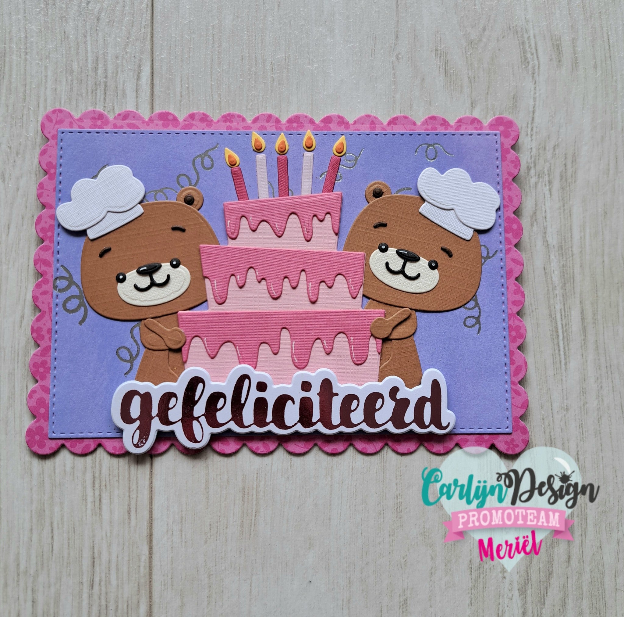 CarlijnDesign Van harte CDHF-0027 hot foil-plate gratulasjon