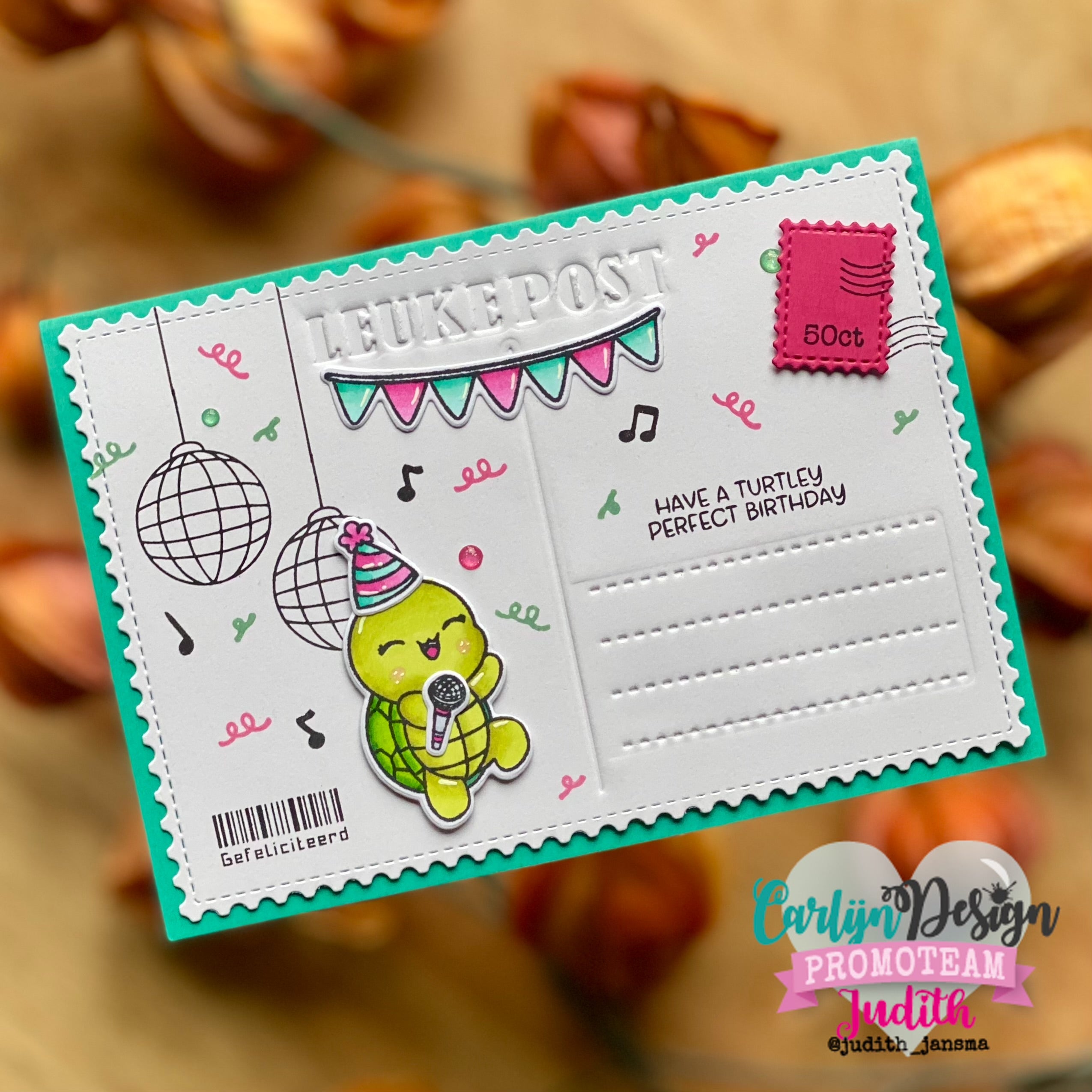 CarlijnDesign CDST-0158 clear stempel A6 gratulerer
