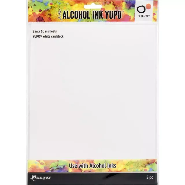 Tim Holtz Yupo Paper hvitt 86lb 5 ark