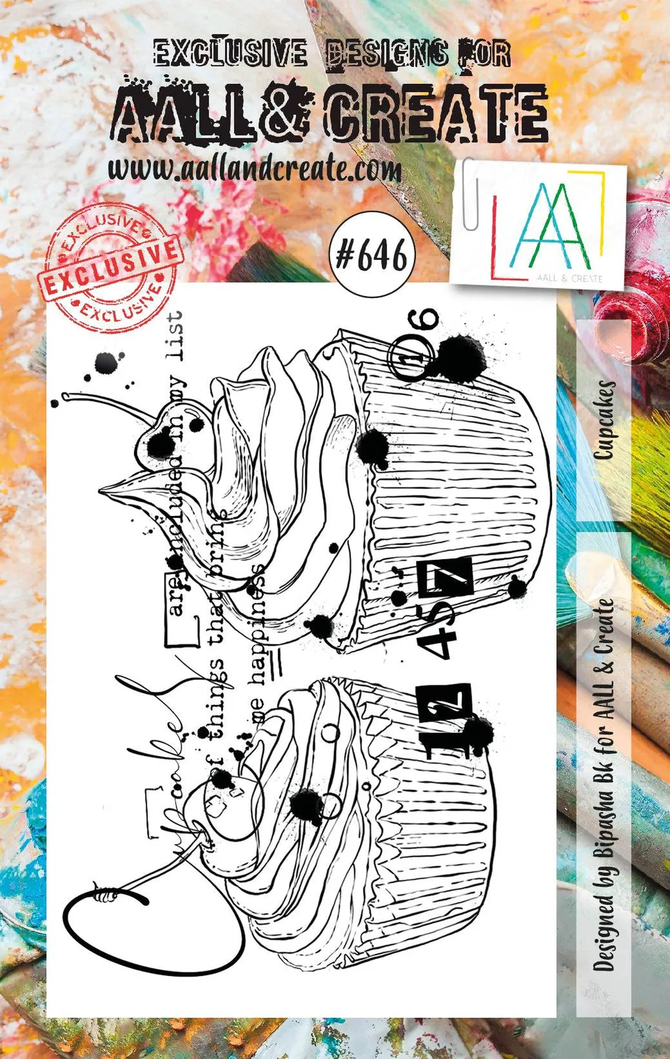 Aall and Create 646 Cupcakes stempelsett A7 fotopolymer