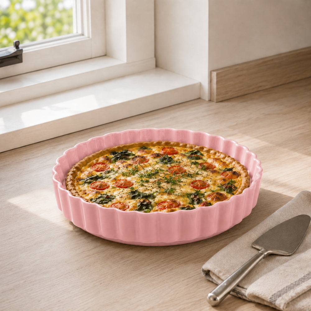 KaiserCraft Chef Series quicheform keramikk rosa 25 cm