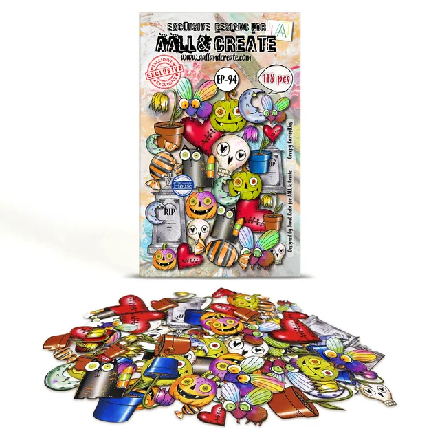 Aall and Create EP-94 Creepy Curiosities die-cuts 118 deler