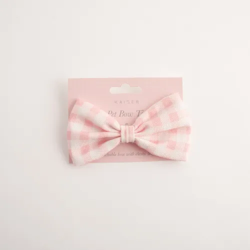 KaiserCraft Pink Gingham sløyfe til kjæledyr