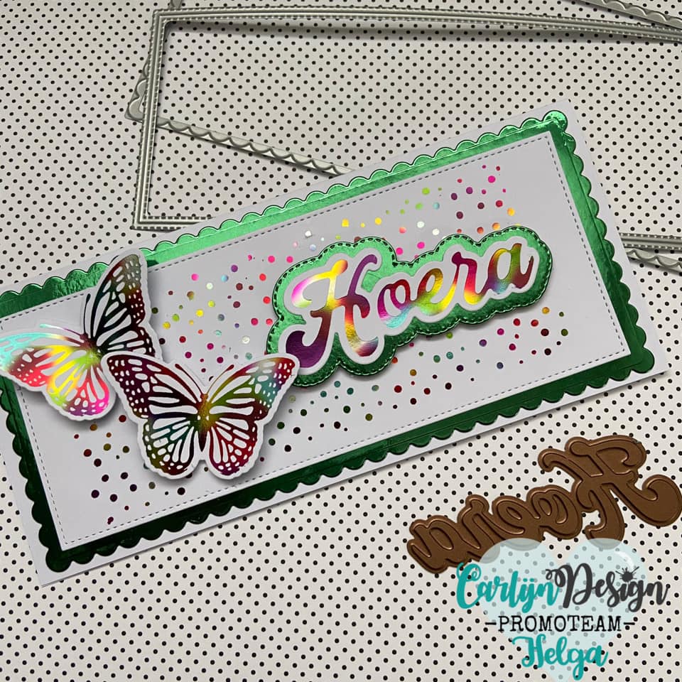 CarlijnDesign CDHF-0002 Hoera hot foil plate 8 cm bursdag