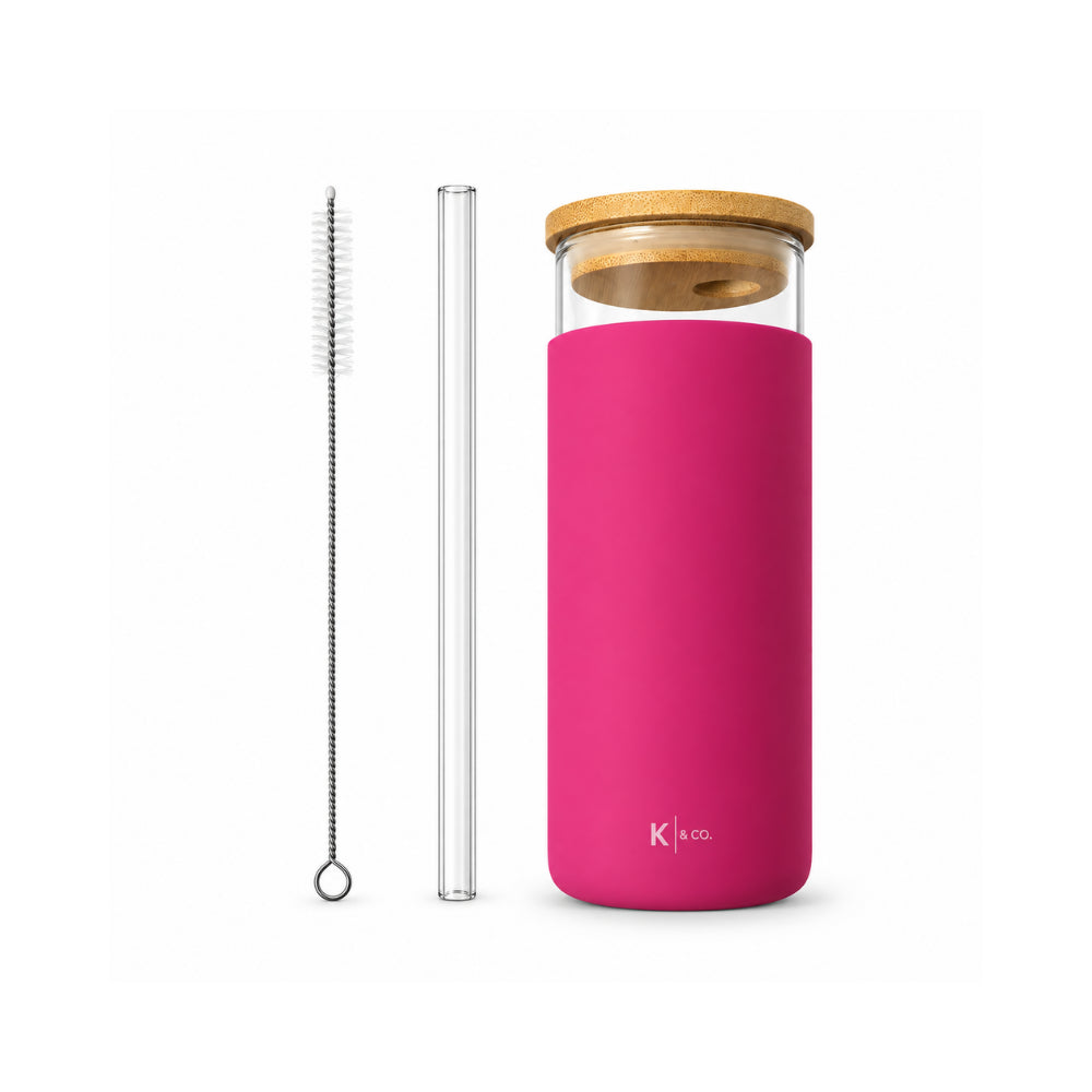 KaiserCraft Lagoon Fuchsia smoothieflaske 450 ml glass