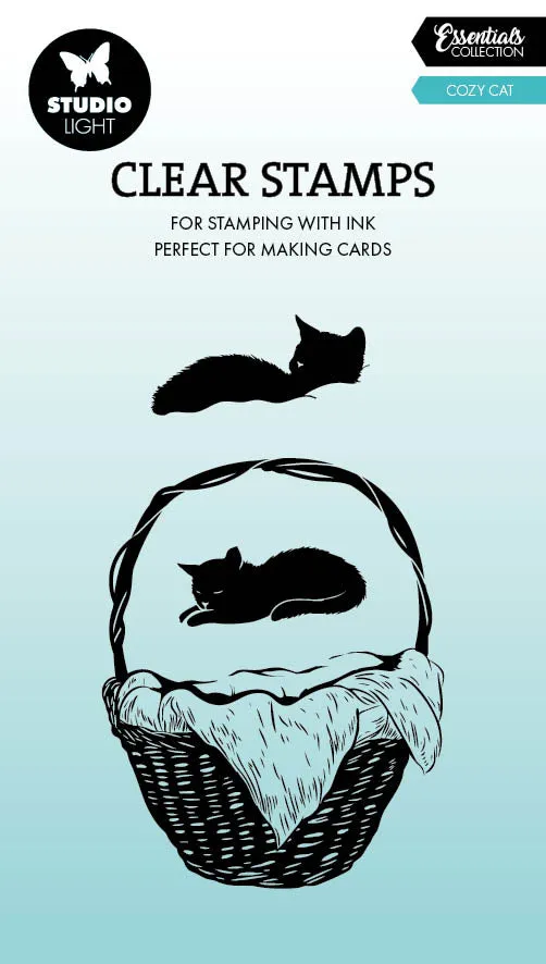 Studio Light Essentials Cozy Cat clearstamp katt