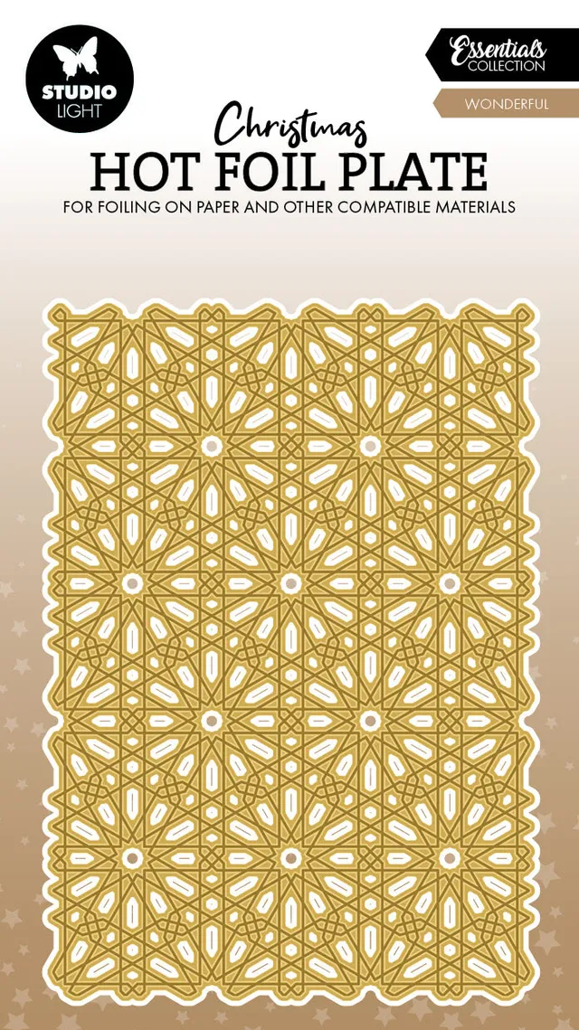 Studio Light Essentials Hot Foil Plate folieplate Snow pattern snø