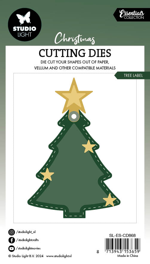 Studio Light Essentials Tree Label dies juletre