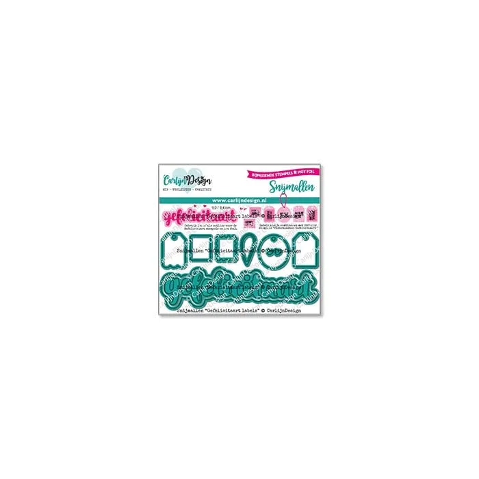 CarlijnDesign CDSN-0255 dies Gefelicitaart labels