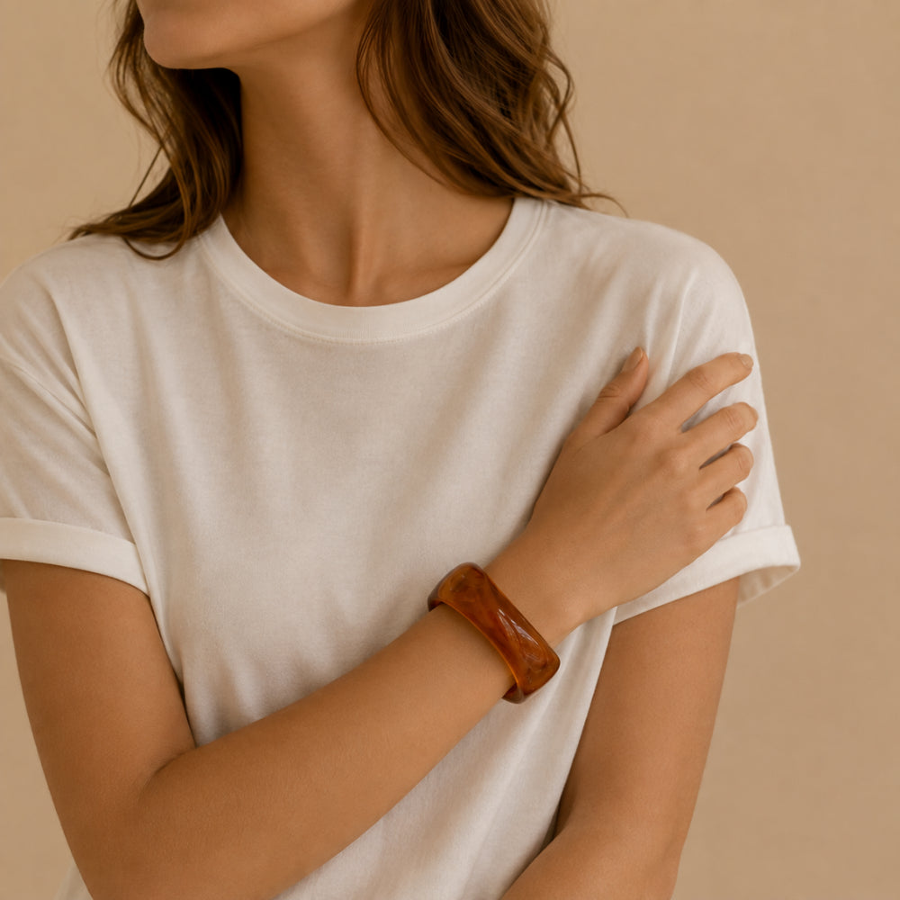 K&Co Sunset Spritz Brown armbånd resin brun