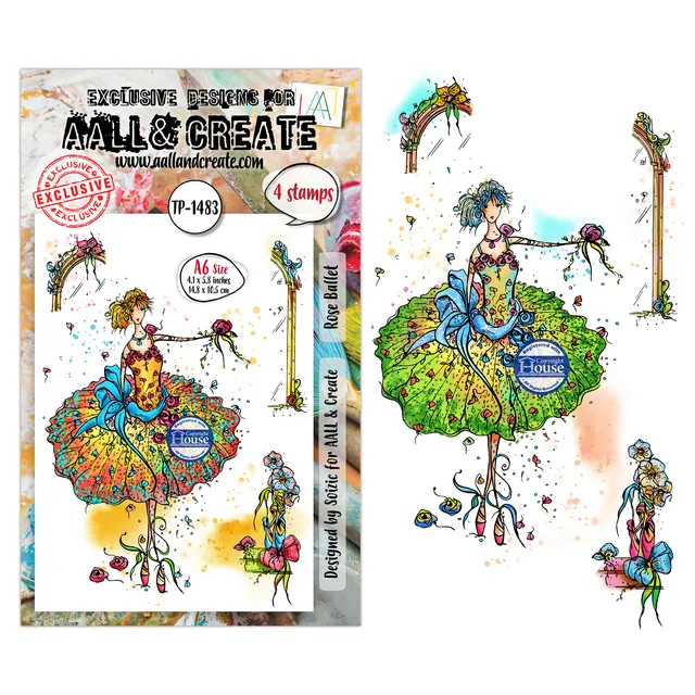 AALL & Create TP-1483 stempelsett A6 Rose Ballet