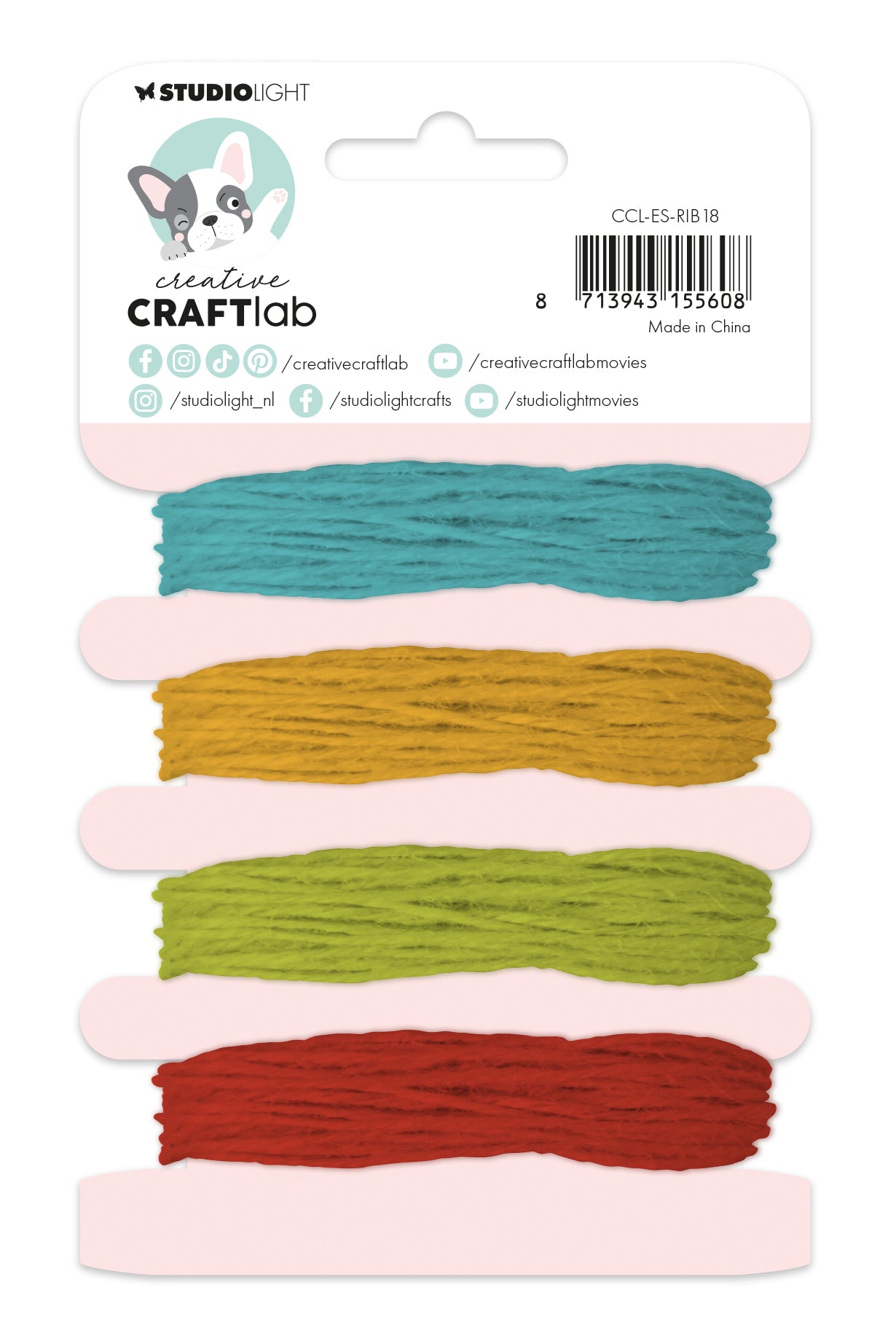 Studio Light Creative Craftlab hamptråd Brights sterke farger