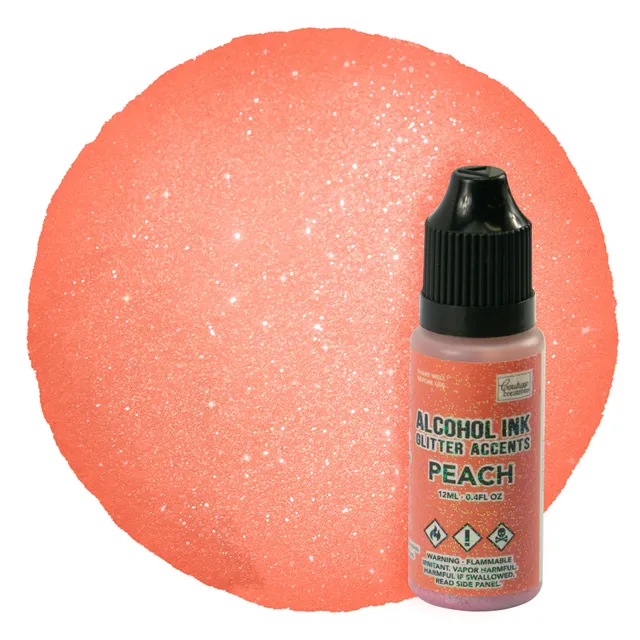 Couture Creations Alcohol Ink glitterblekk peach 12 ml