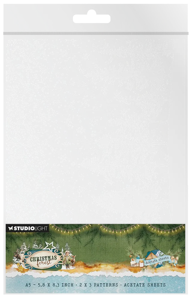 Studio Light Christmas Forest Snow & Landscape acetatark 6 stk