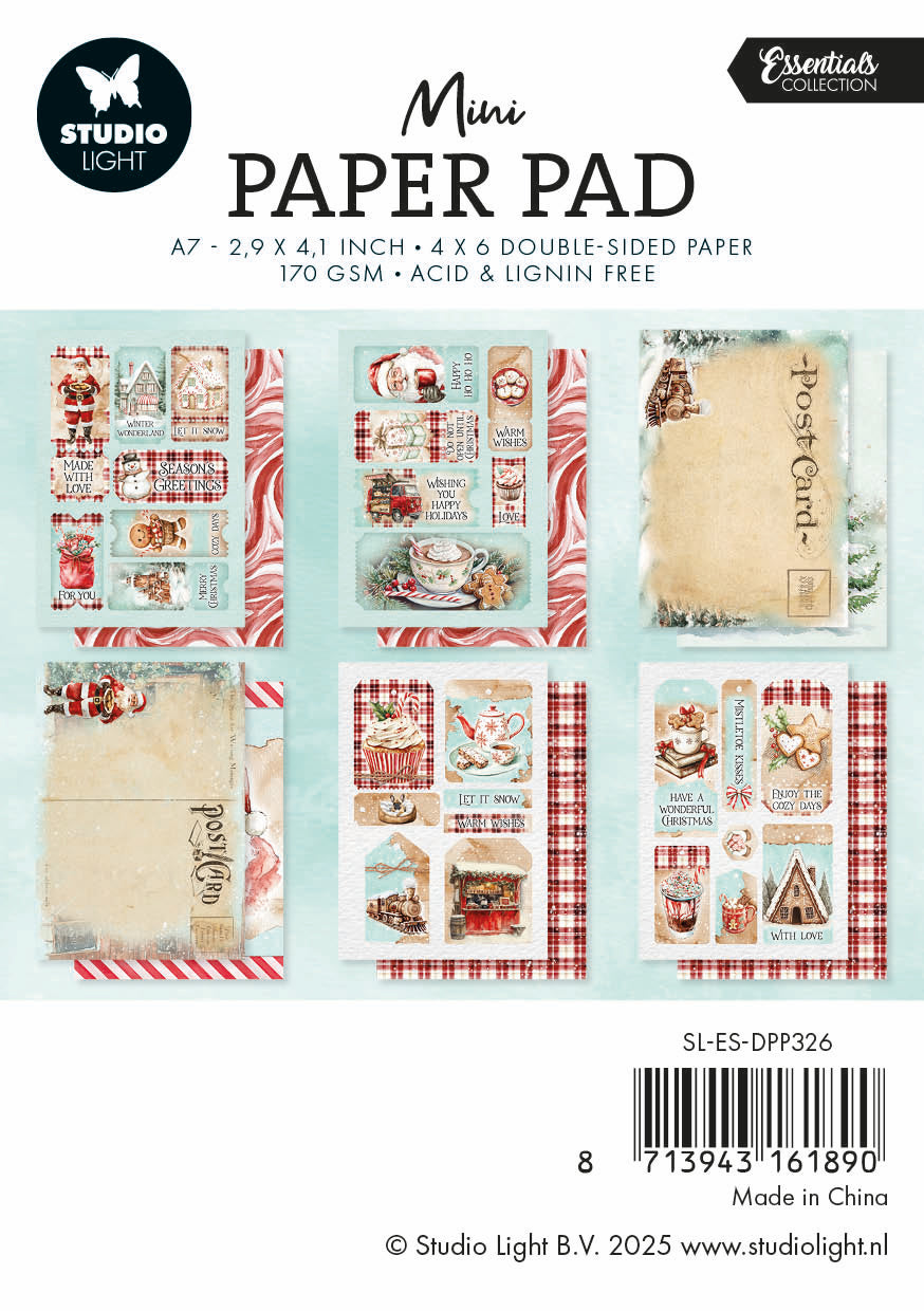 Studio Light Essentials minipapirblokk Cozy Christmas