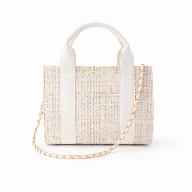 K&Co. Petal Series veske Boucle Mini Tote beige med mappe