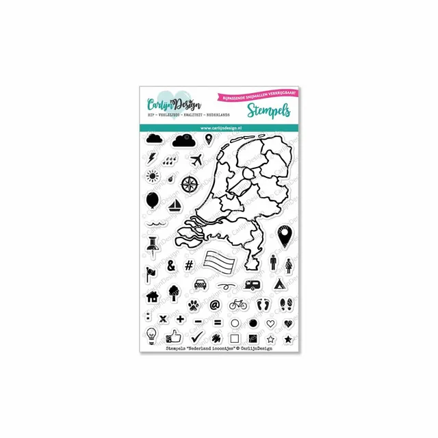 CarlijnDesign Nederland CDST-0006 stempel A6 ferieikoner