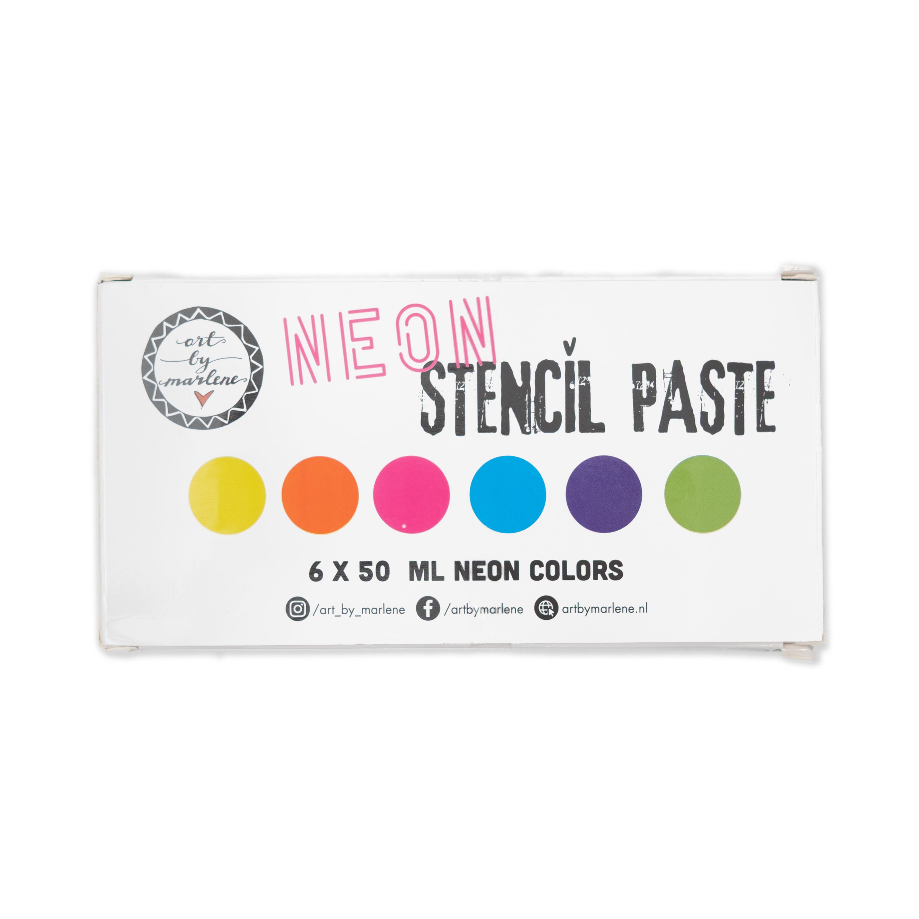 Art by Marlene Stencil Paste neonstrukturpasta 6x50 ml sett