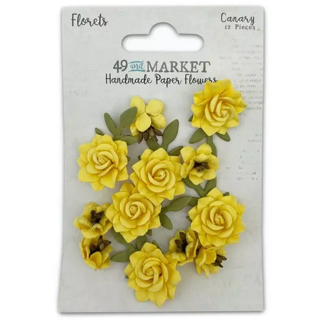 49 and Market Florets papirblomster Canary gule