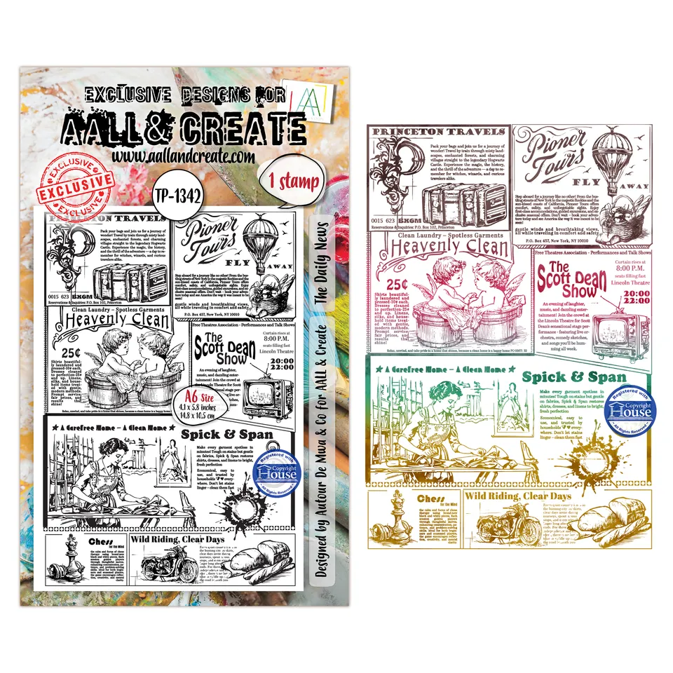 Aall and Create TP-1342 The Daily News stempelsett A6 avis