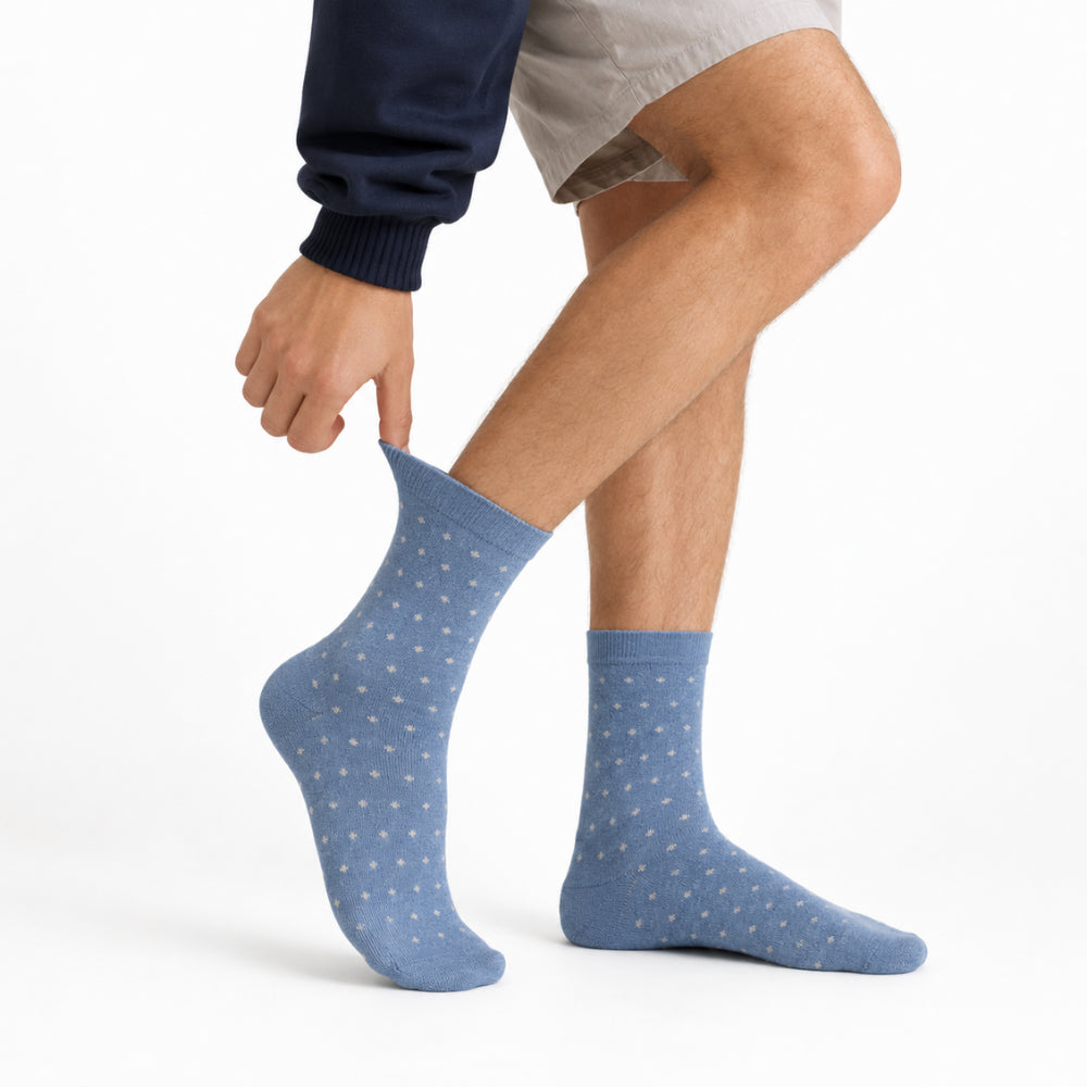 K&Co Mens Moustache ullsokker 2-pakning one size