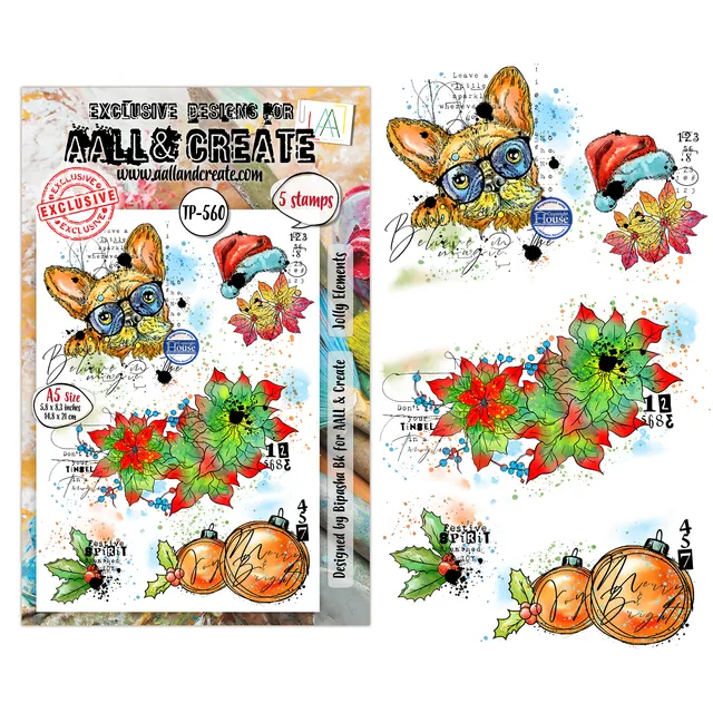 Aall and Create TP-560 stempelsett A5 jolly elements