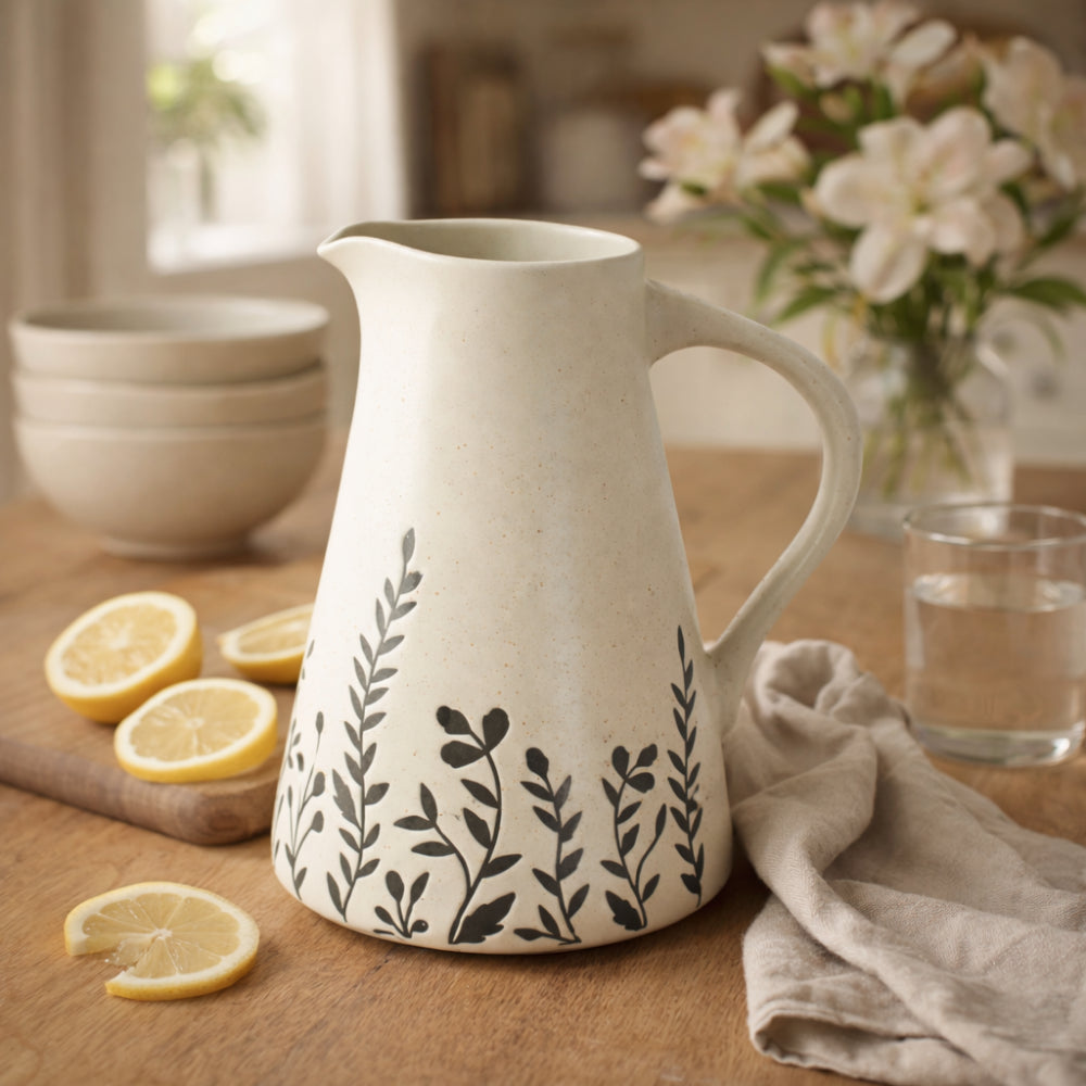 KaiserCraft Lake House vannmugge keramikk 2,2 liter etset