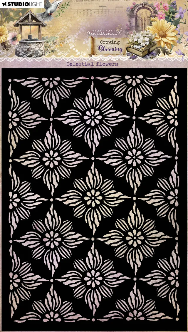 Studio Light Celestial Flowers sjablong maske