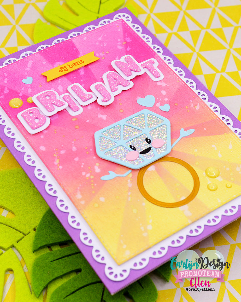 CarlijnDesign Pastel Rainbow CDED-0005 enamel dots glitter