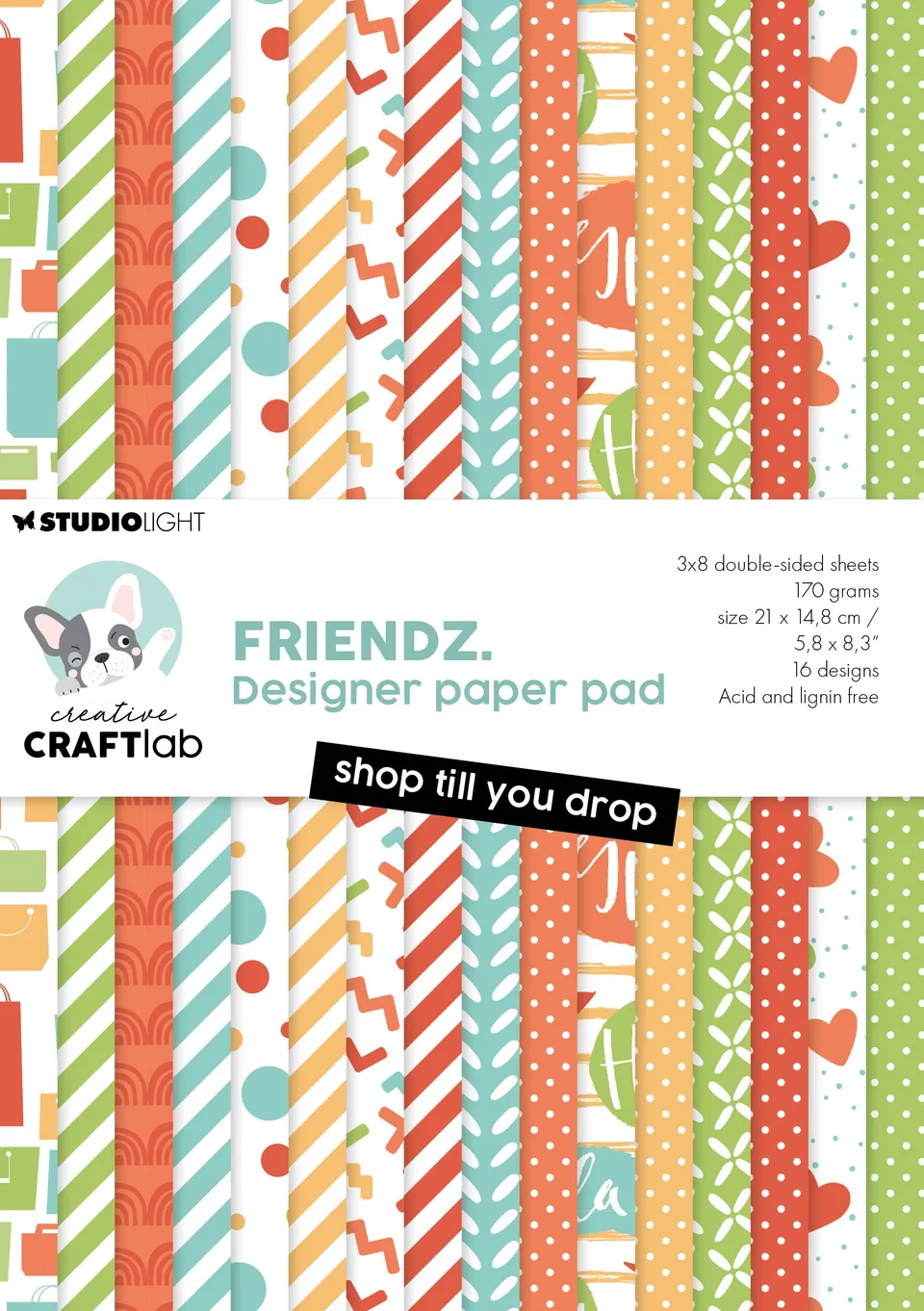 Studio Light Friendz Shop till you drop designpapir shopping