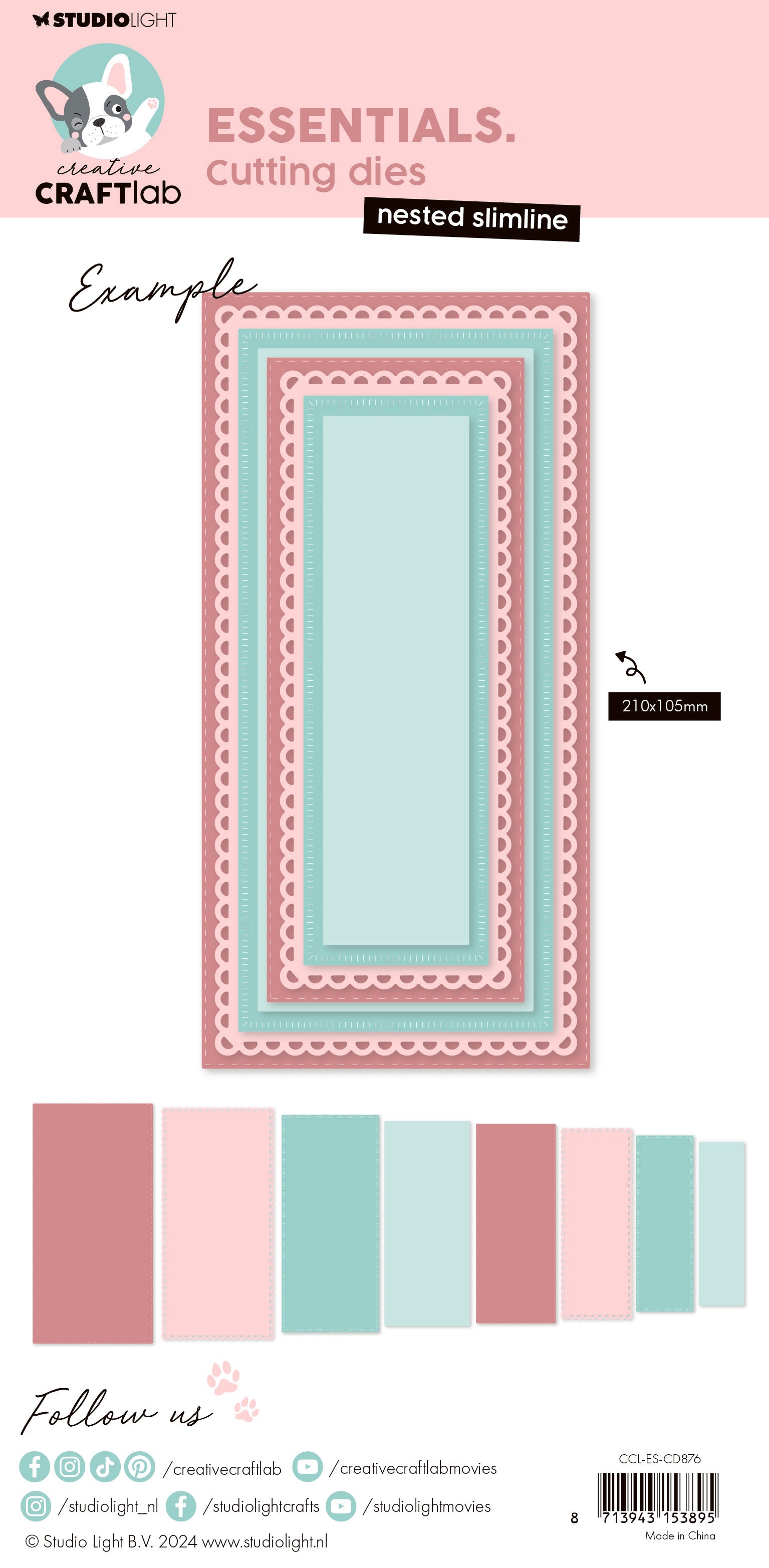 Creative Craftlab Essentials Nested Slimline dies smal
